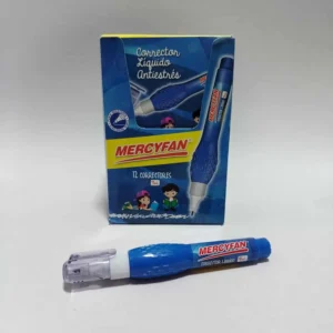 CORRECTOR PUNTA METAL AZUL 9ML CAJA X12 UND