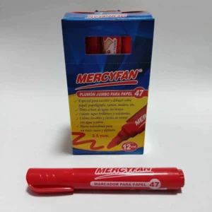 PLUMON PAPEL 47 ROJO CAJA X12 UND