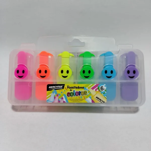 MINI RESALTADOR CARITA COLORES X6