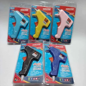 PISTOLA SILICONA X5 UND + BARRA DE SILICONA