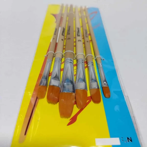 PINCEL PUNTA LENGUA DE GATO X6 UND - Imagen 2