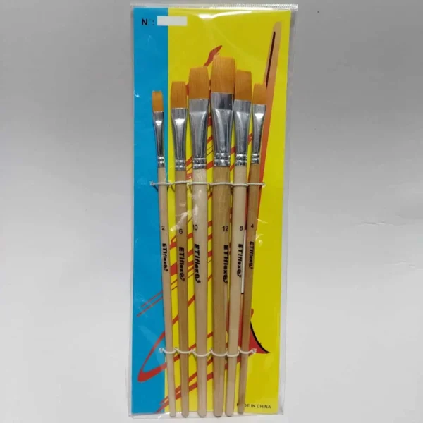 PINCEL PUNTA PLANA X6 UND