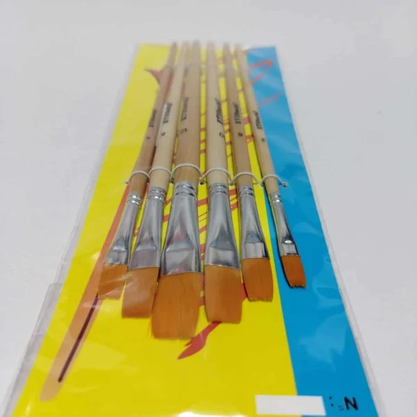 PINCEL PUNTA PLANA X6 UND - Imagen 2