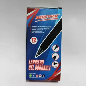 LAPICERO BORRABLE NEGRO CAJA X12 UND