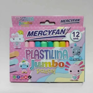 PLASTILINA JUMBO PASTEL X12 UND